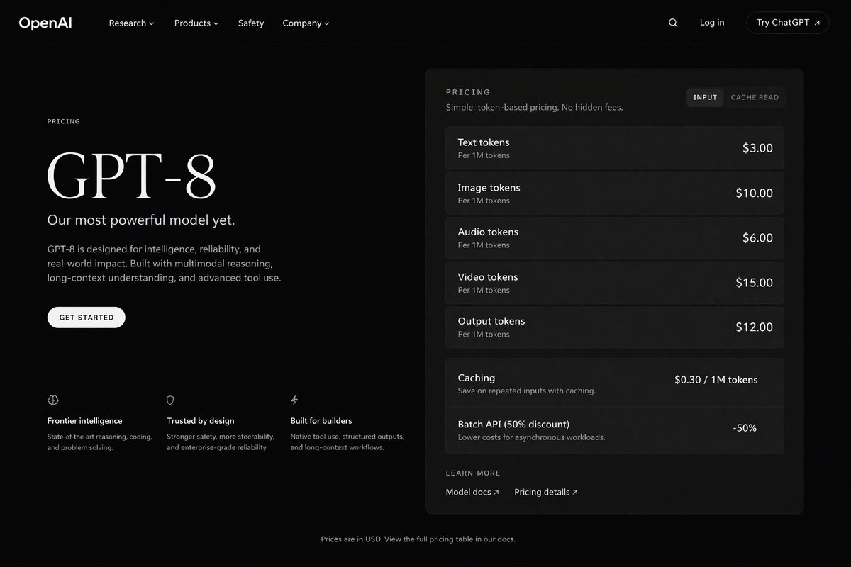 深色模式 AI API 定价页面模型 - 1