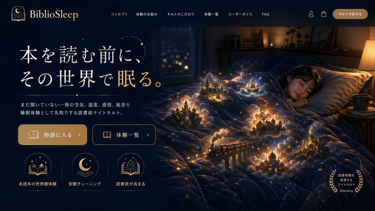 Magical Sleep Website Mockup - 1