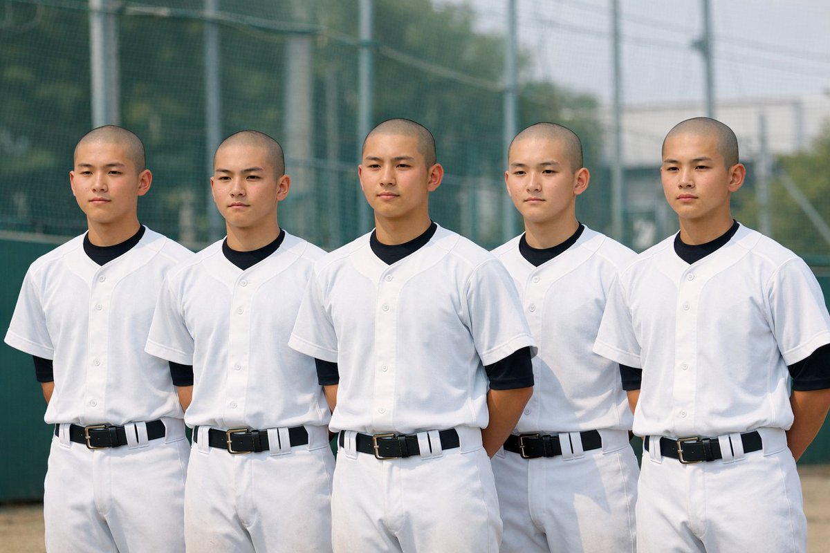 Identical Baseball Players Lineup - 2