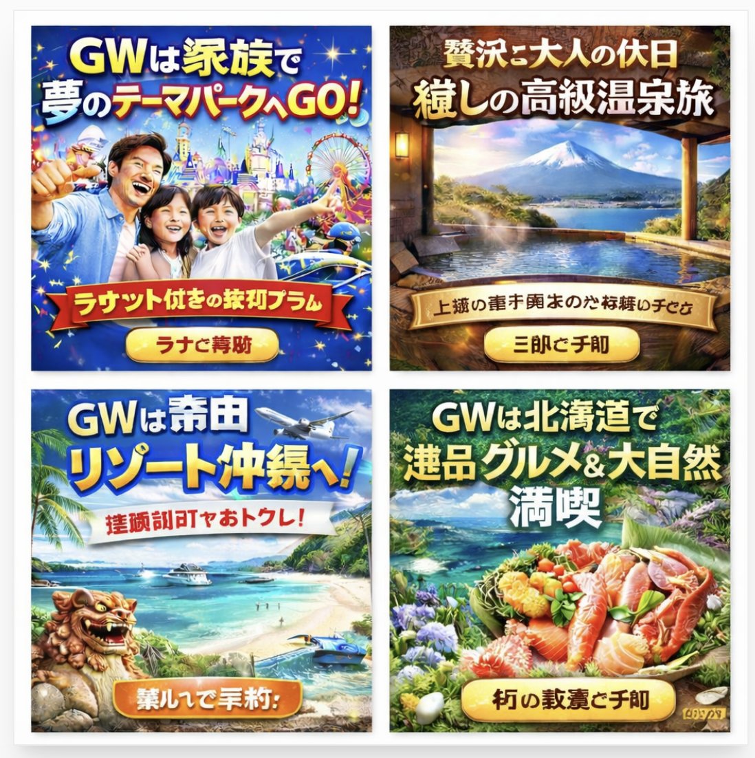 四款日本旅游广告海报 - 1