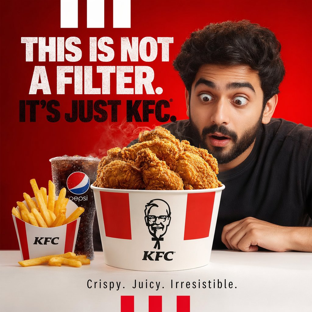 醒目的 KFC 食品广告海报 - 2