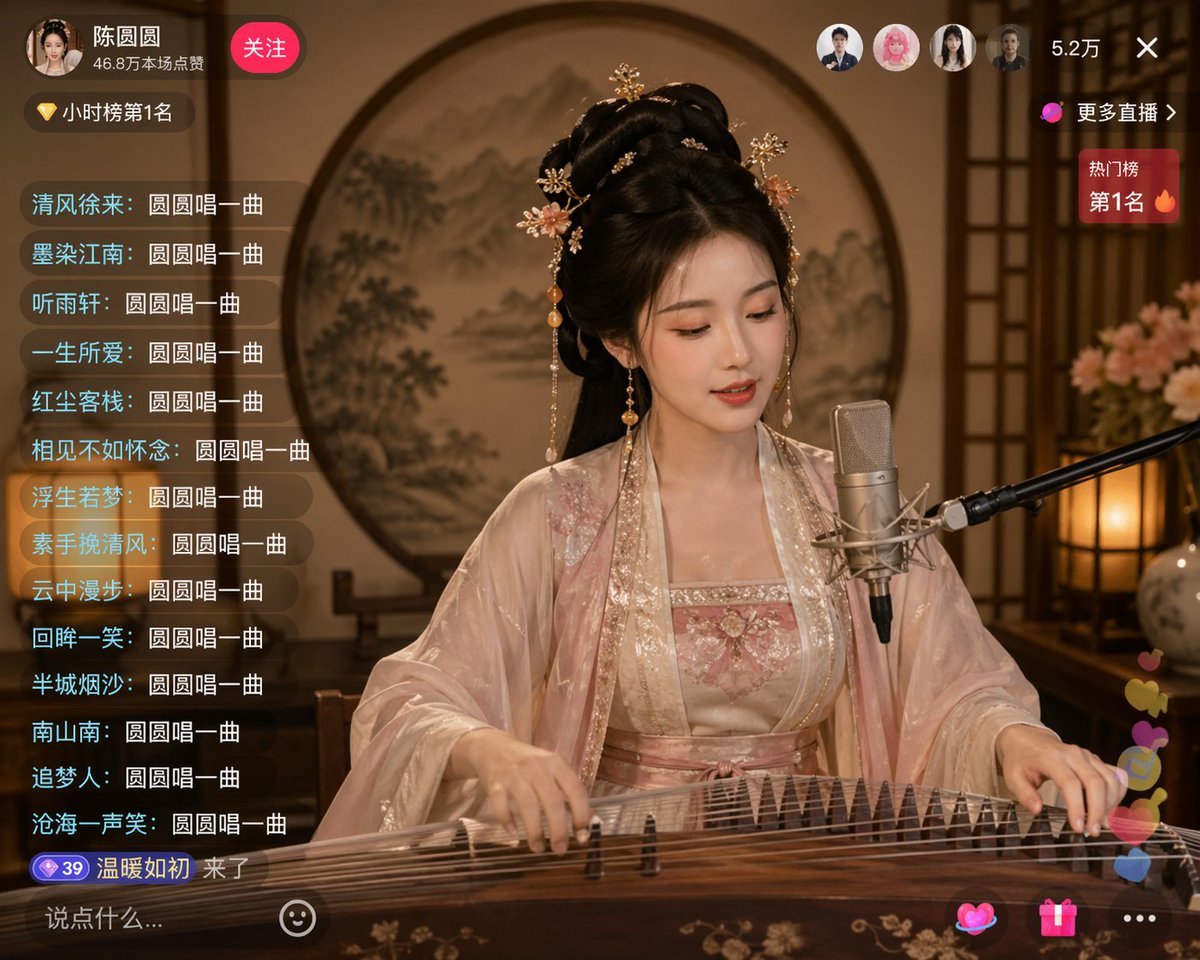 古风美女直播场景 - 2