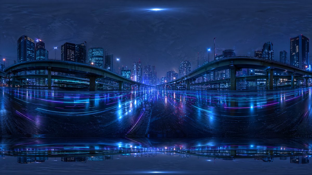 赛博朋克城市高速公路 HDRI - 1
