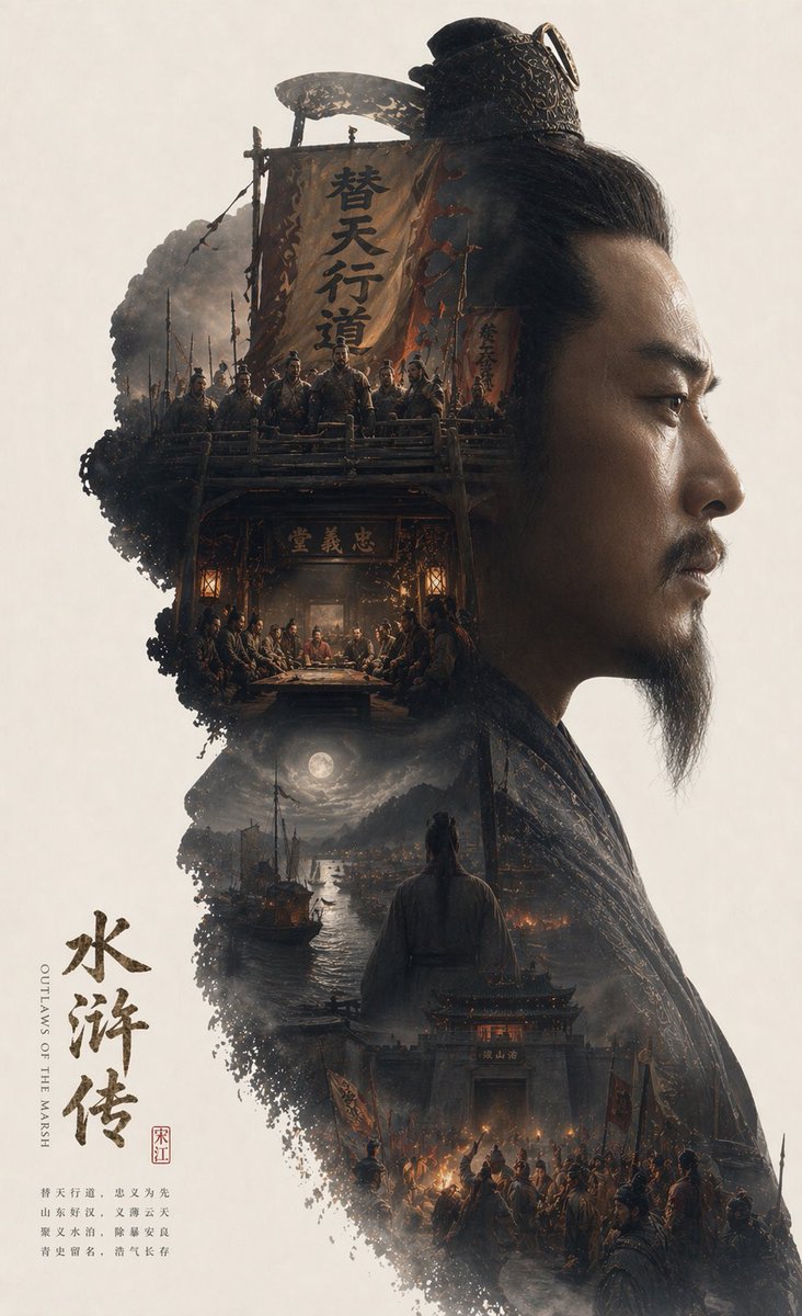 史诗叙事剪影电影海报 - 4