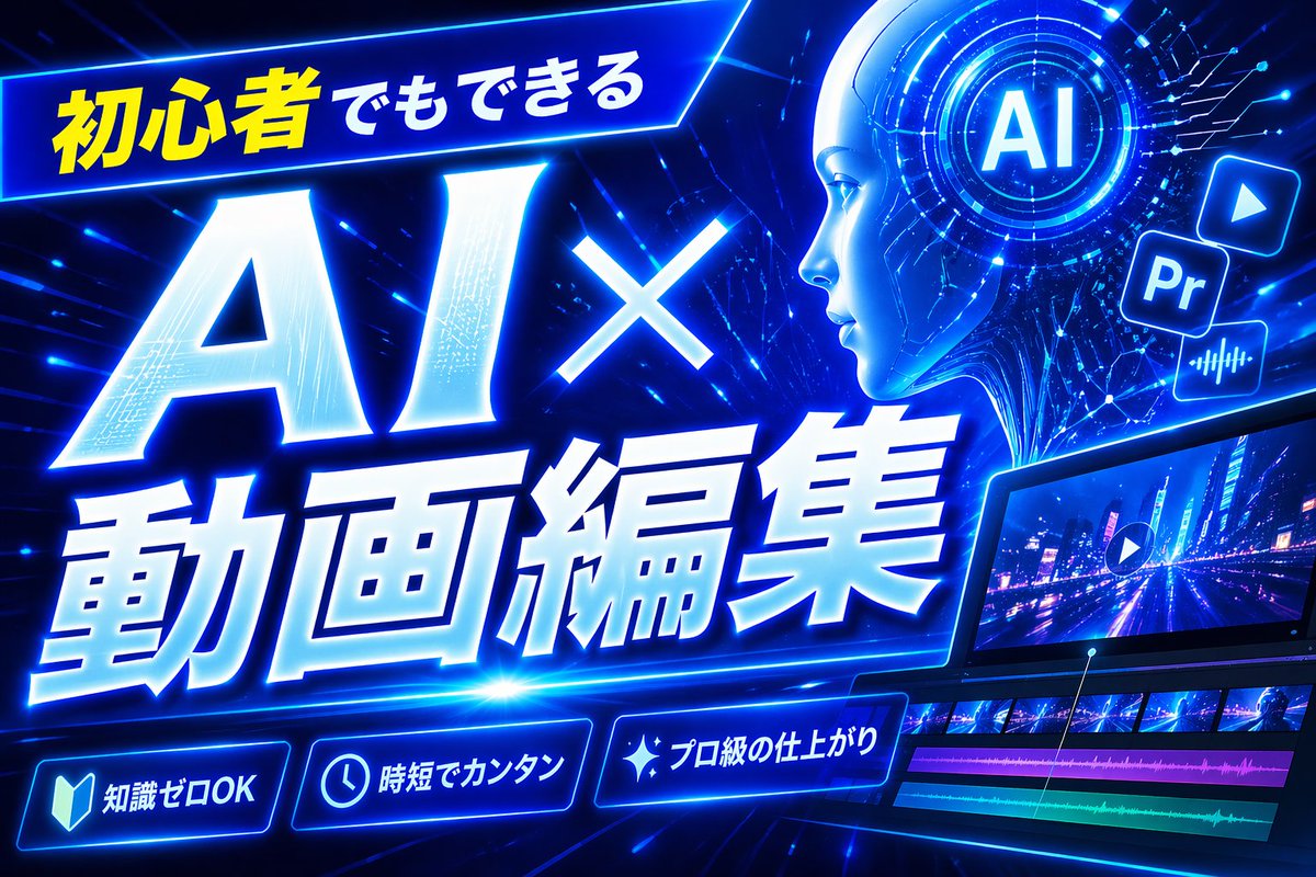 霓虹蓝 AI 视频剪辑缩略图 - 1