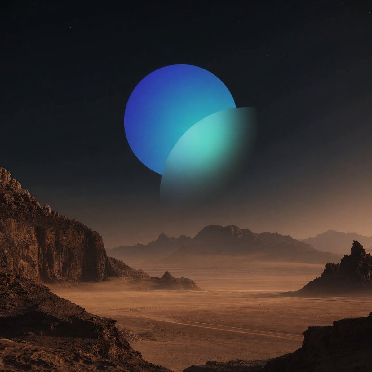 双星映照下的超现实沙漠 - 1