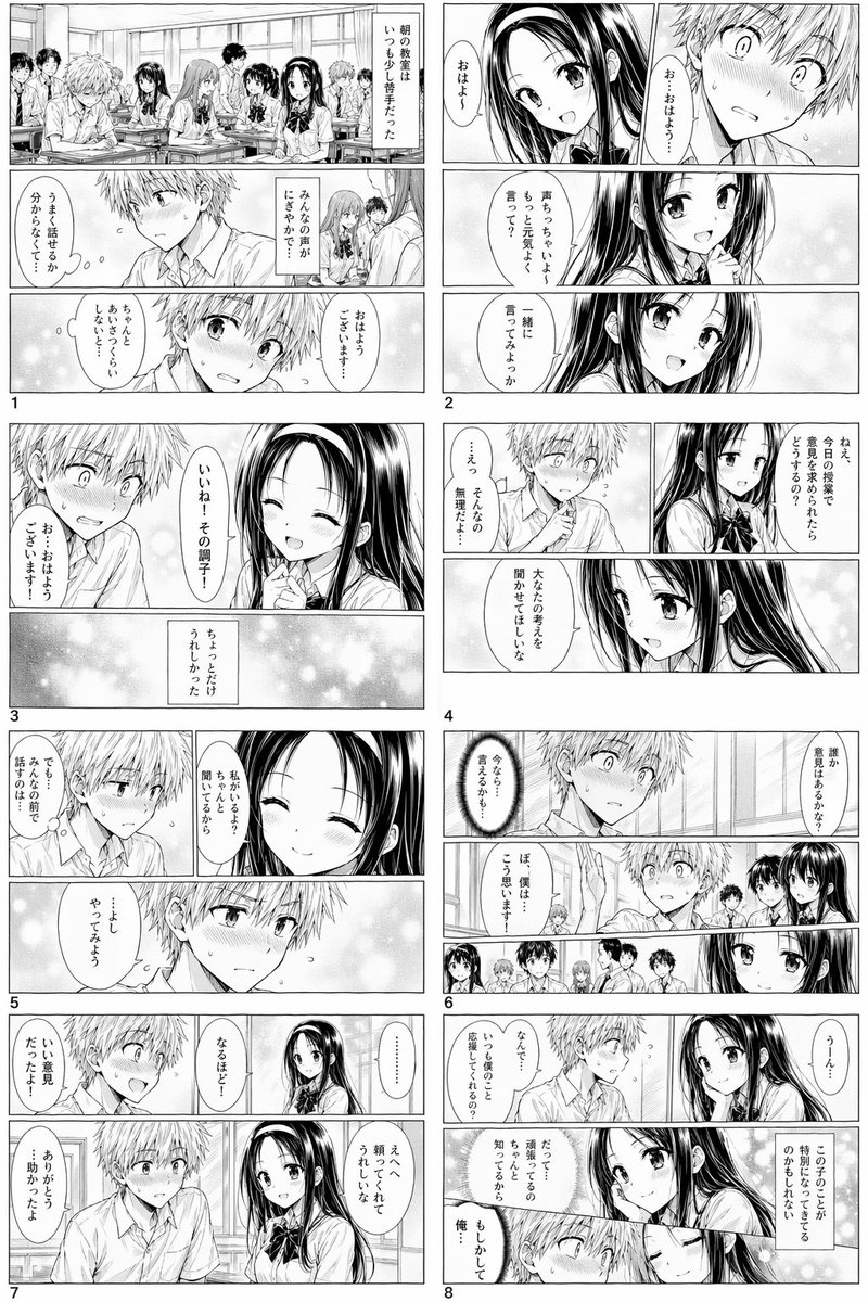浪漫校园漫画页面 - 2