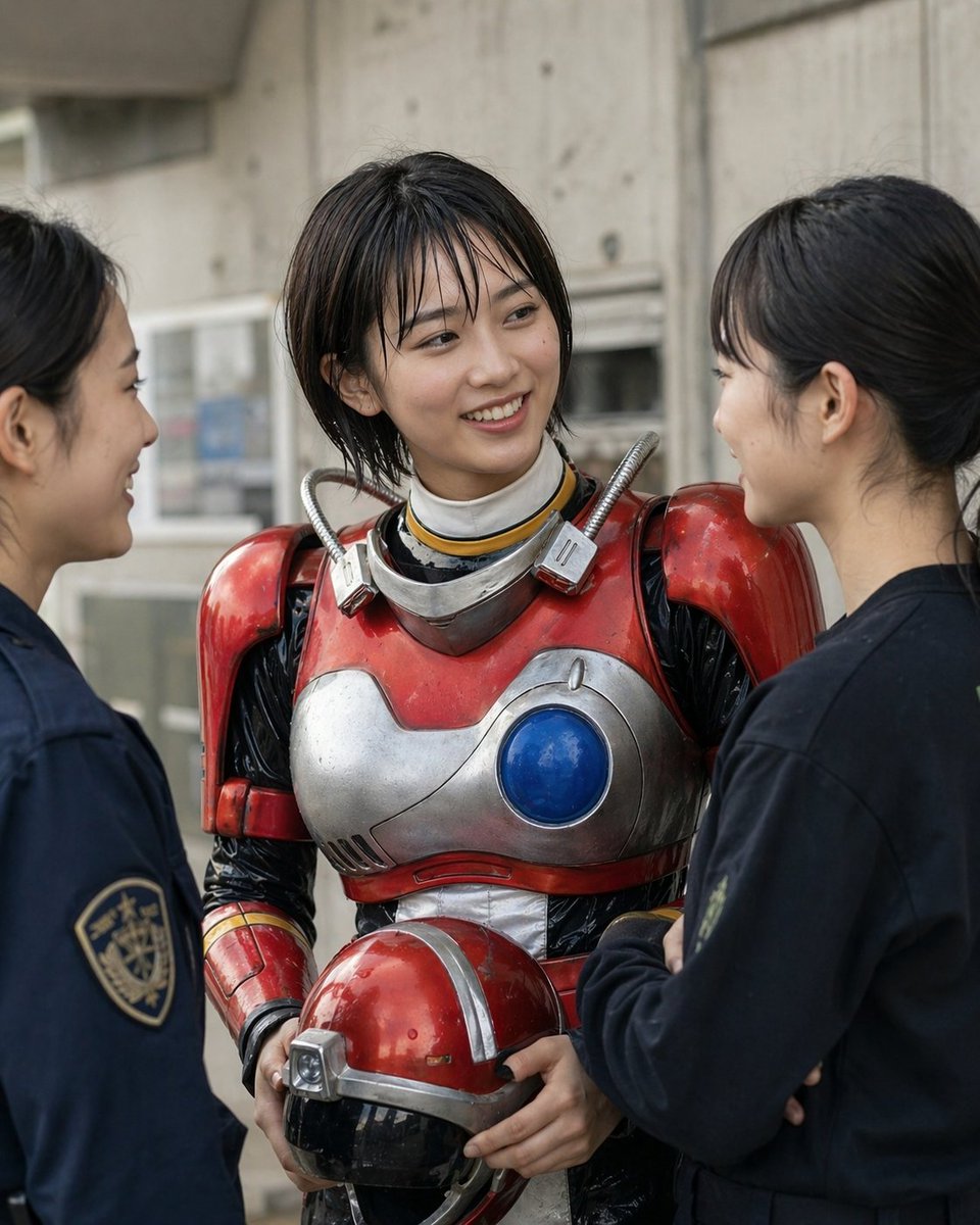 复古科幻女英雄与警察 - 1