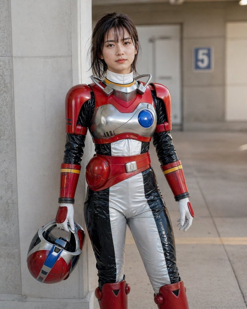 复古太空女英雄 Cosplay 肖像 - 1