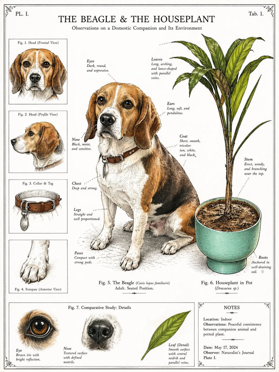 复古比格犬植物图鉴 - 1