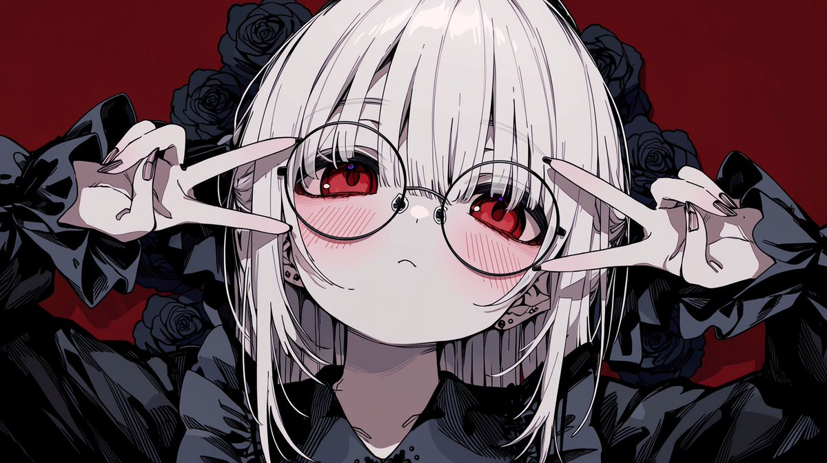 哥特风动漫少女与黑玫瑰 - 2