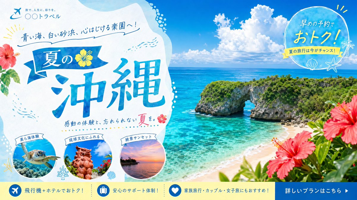 冲绳夏季旅游横幅 - 2