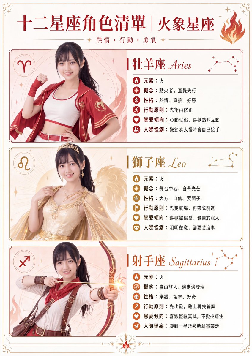 火象星座角色海报 - 1