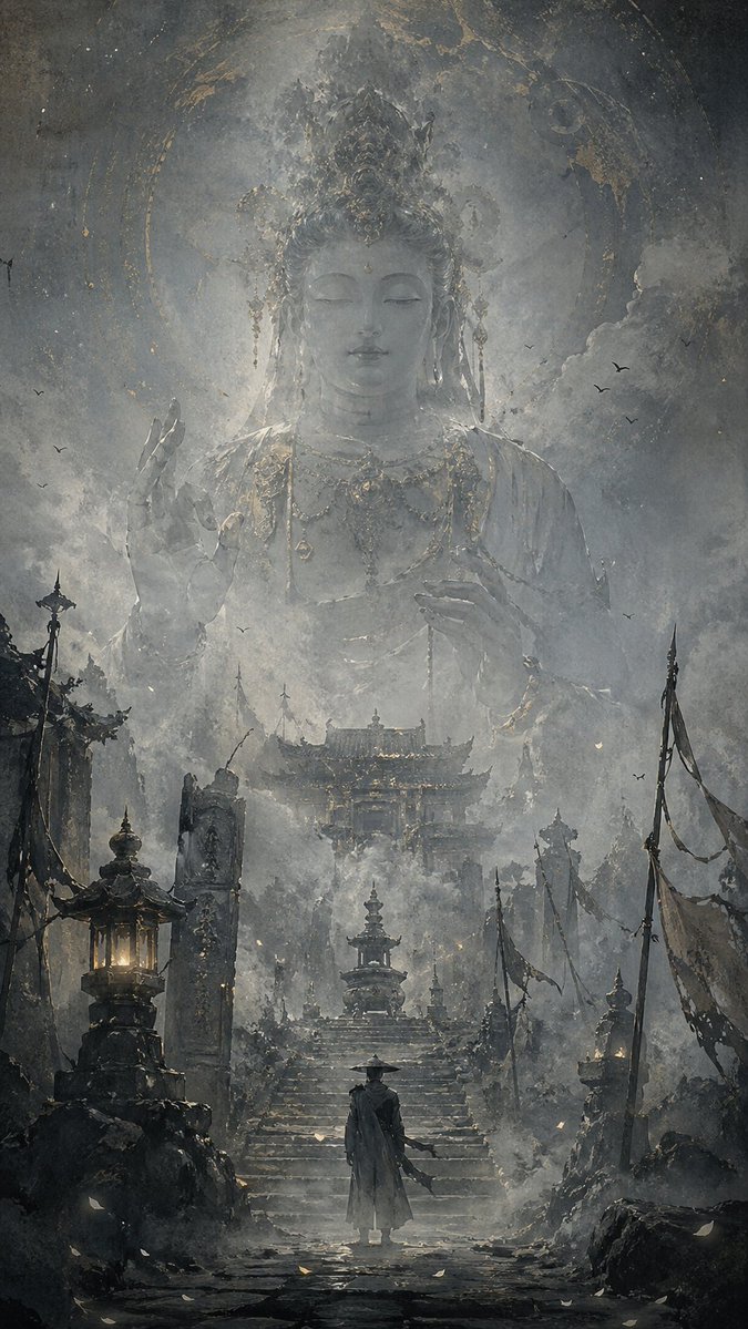东方水墨奇幻插画 - 2