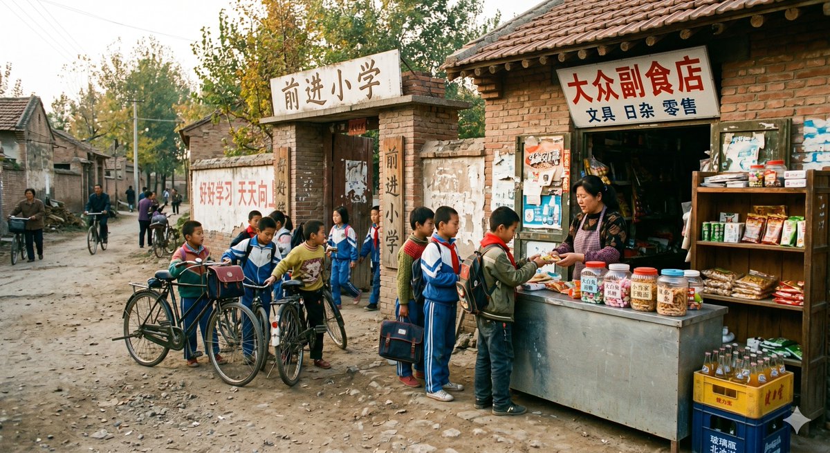 1998 年乡村小学校门小卖部照片 - 1