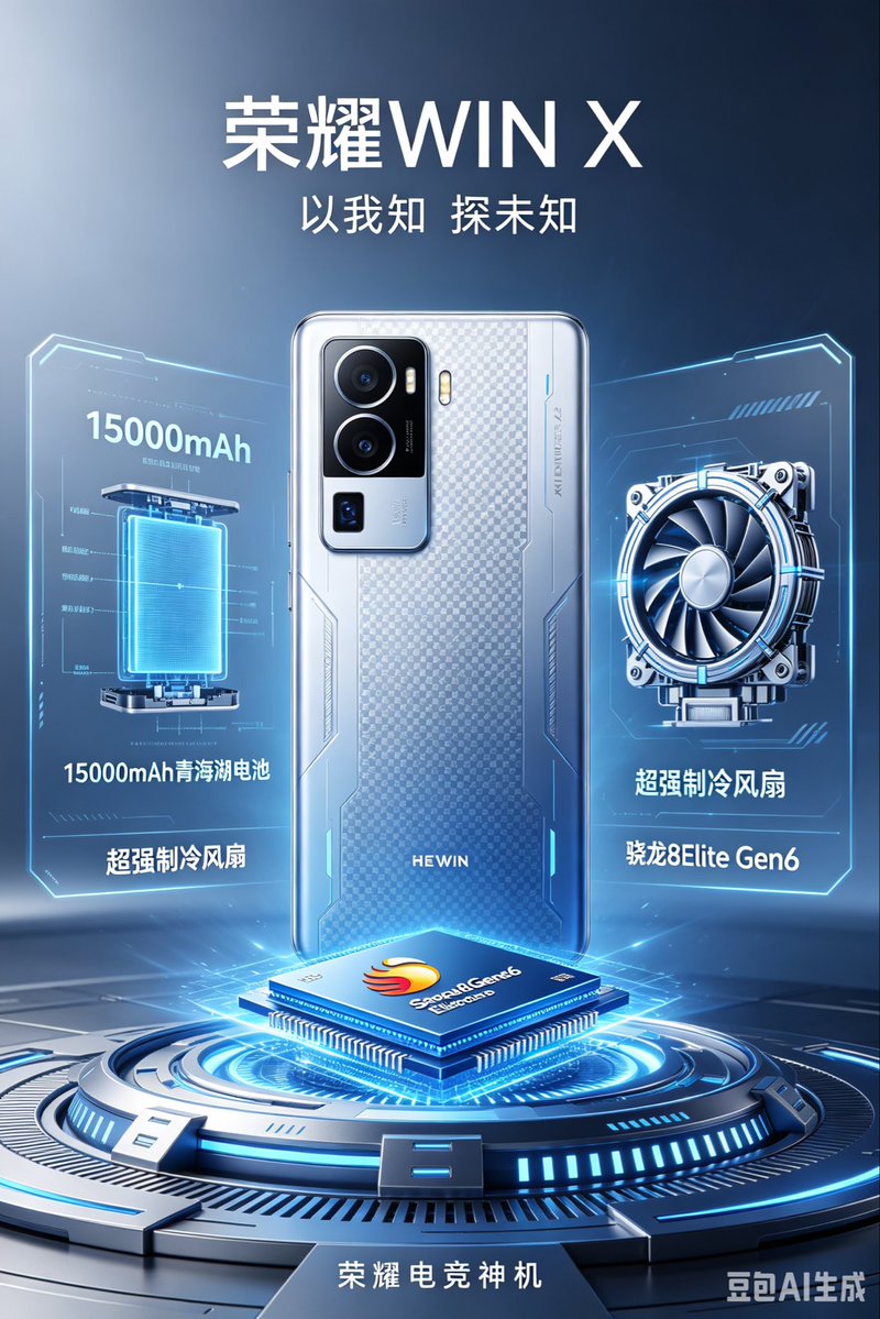 未来感游戏手机发布海报 - 2