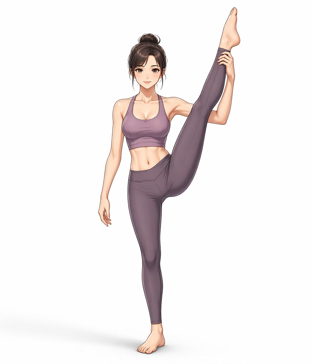 瑜伽服动漫插画 - 2