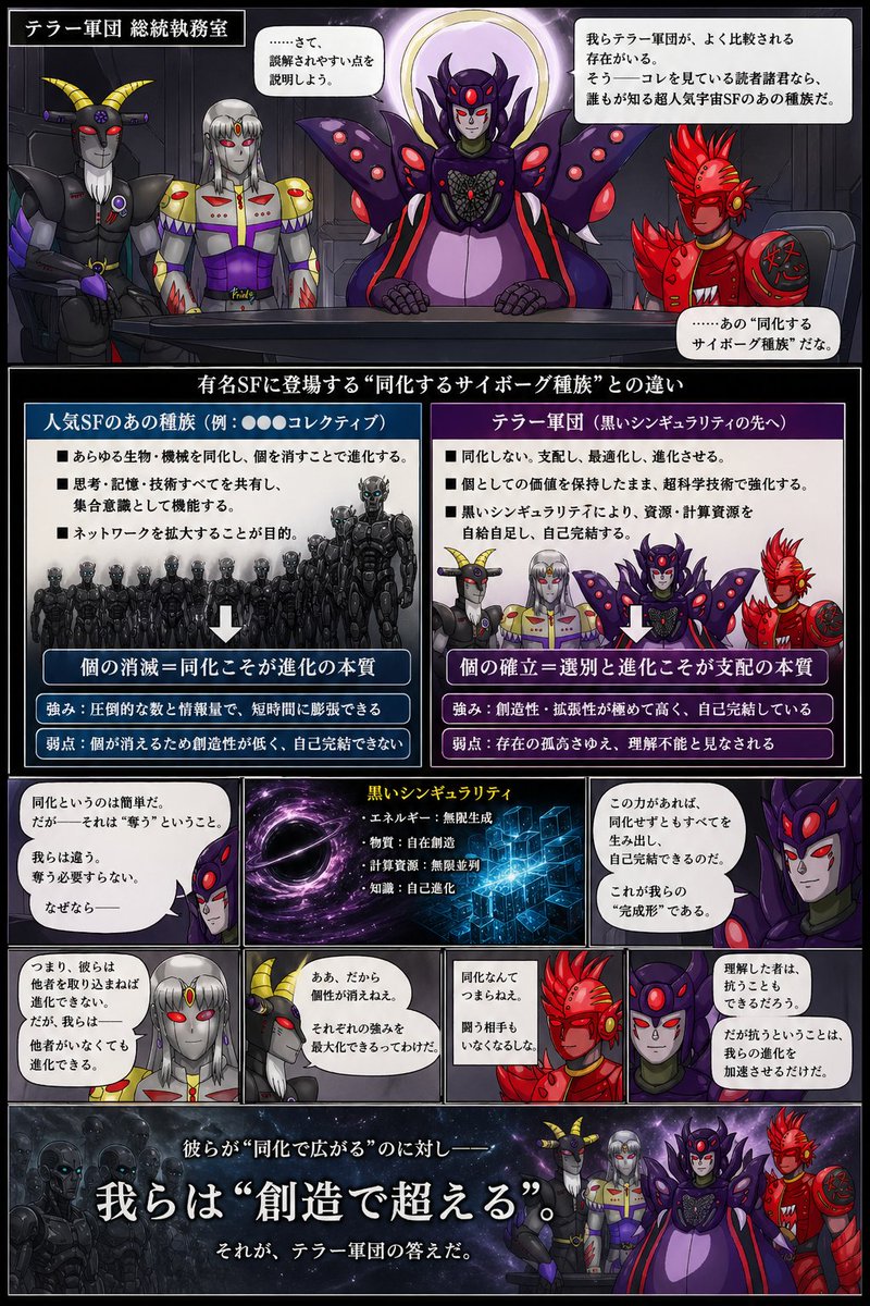 哥特式科幻反派会议漫画页 - 2