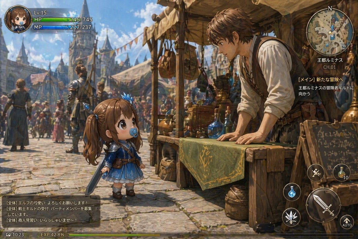 等距视角奇幻 RPG 市场 Bug 场景 - 2