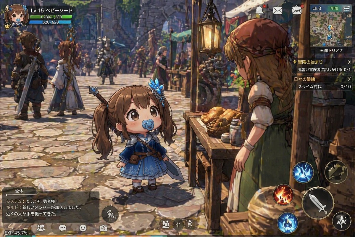 等距视角奇幻 RPG 市场 Bug 场景 - 3