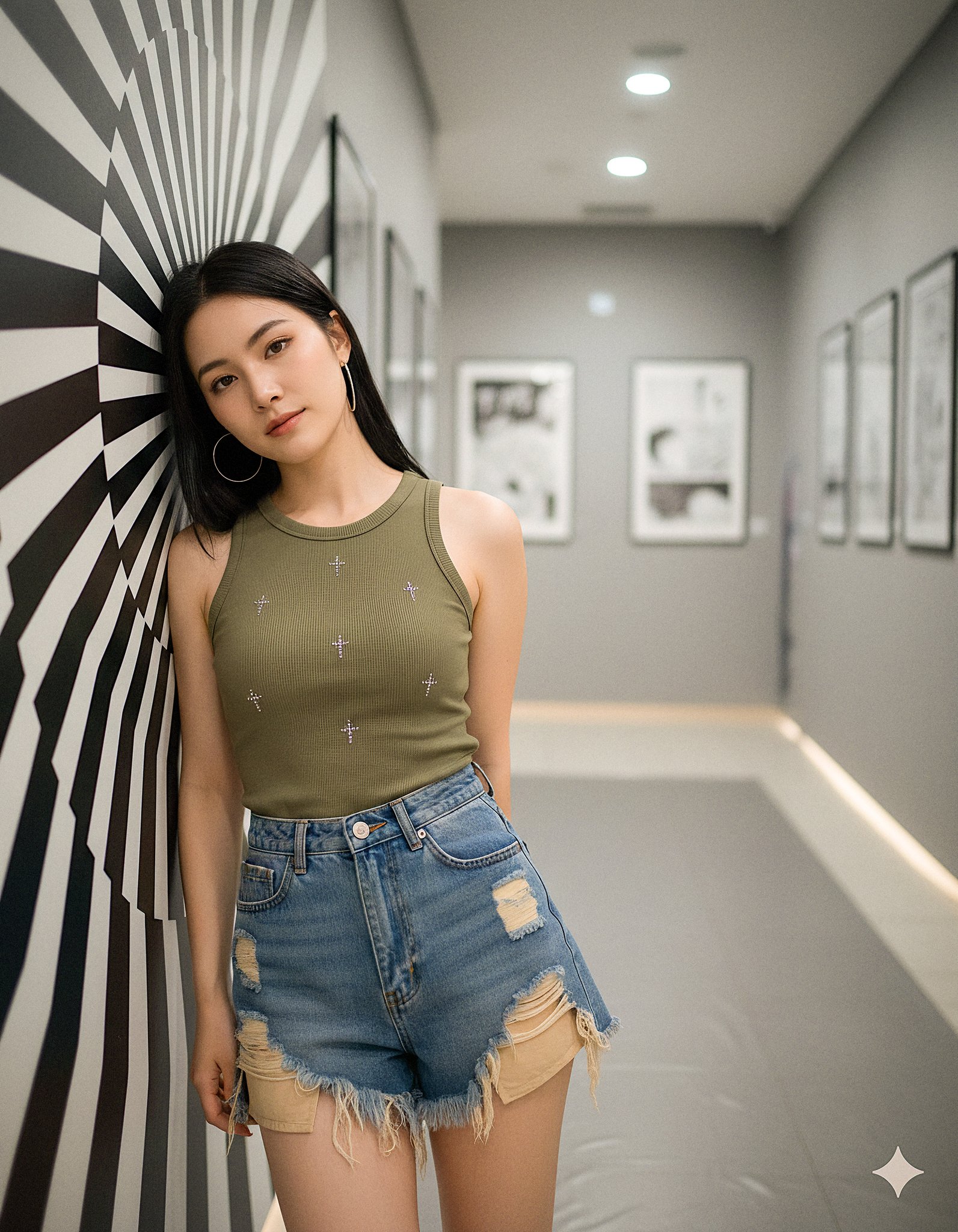 走廊上的女性 - 1