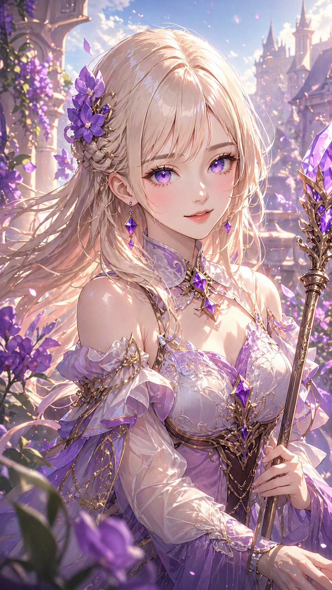 薰衣草幻想法师肖像 - 1
