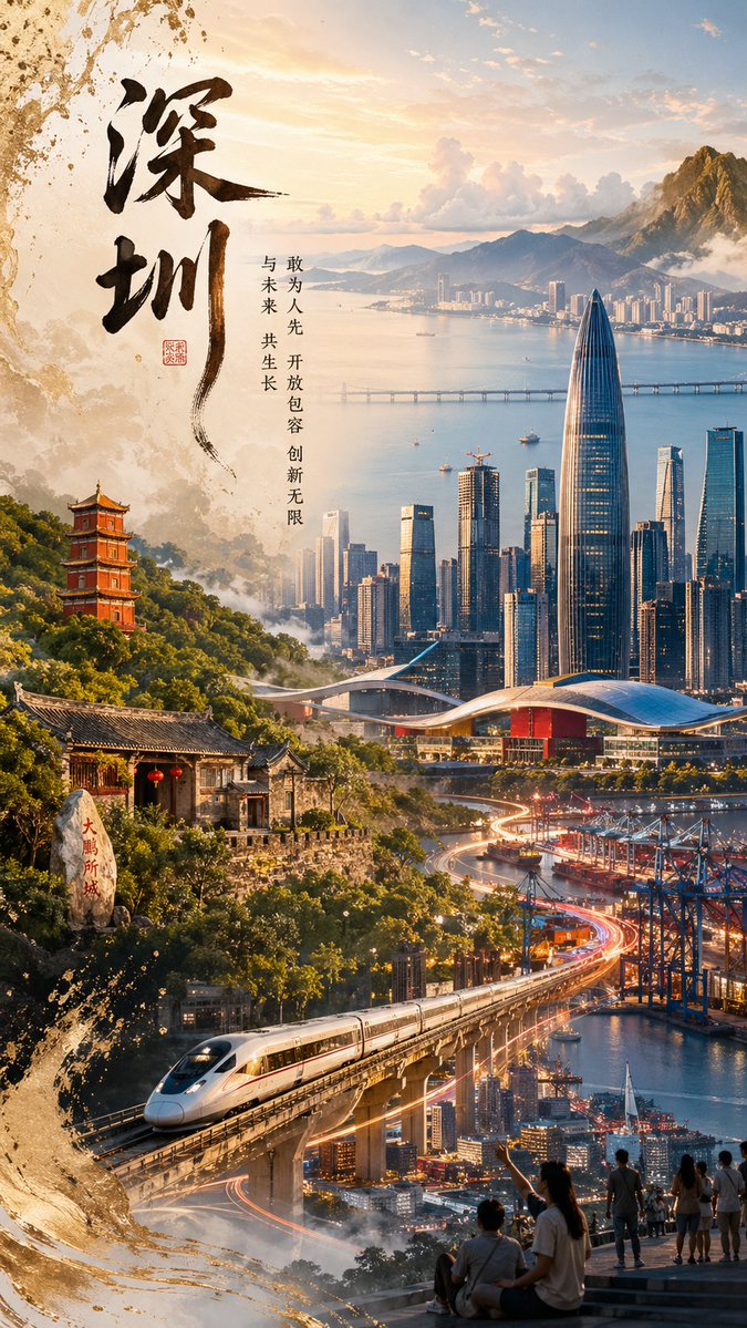 深圳文化遗产未来感海报 - 1