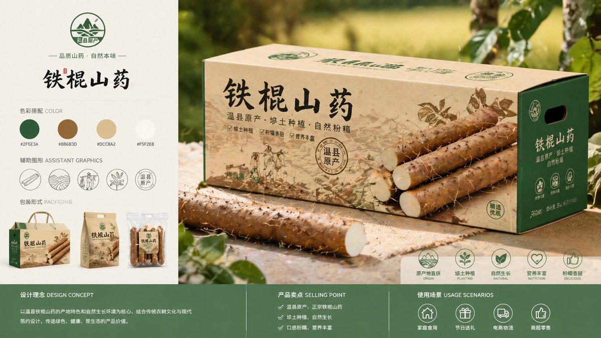 山药产品包装设计提示词 - 2
