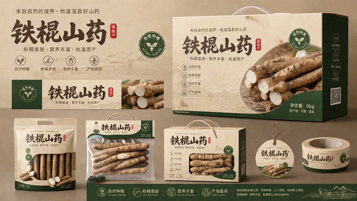 山药产品包装设计提示词 - 3