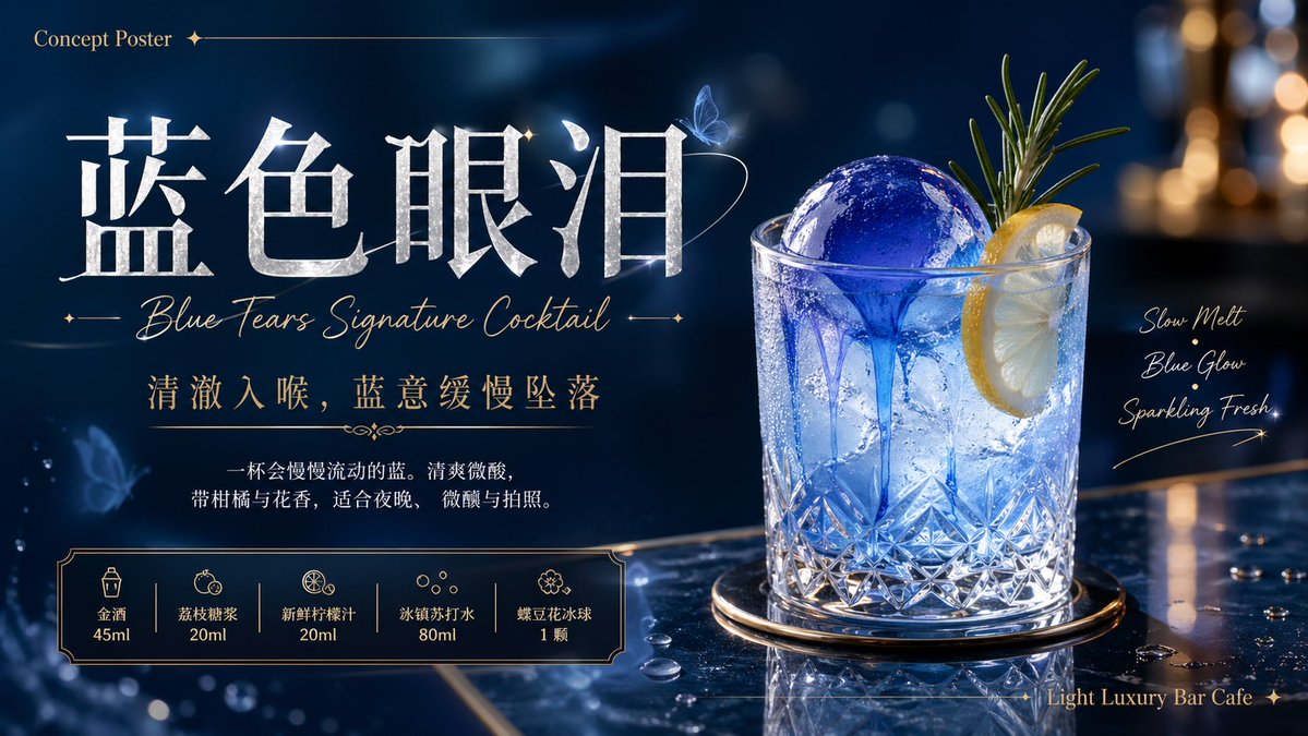 鸡尾酒配方教程与概念海报 - 2