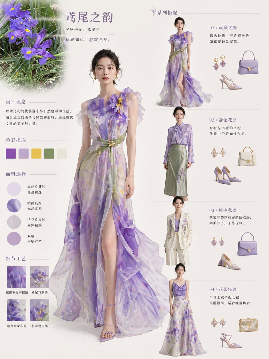 花卉灵感优雅时尚 - 3