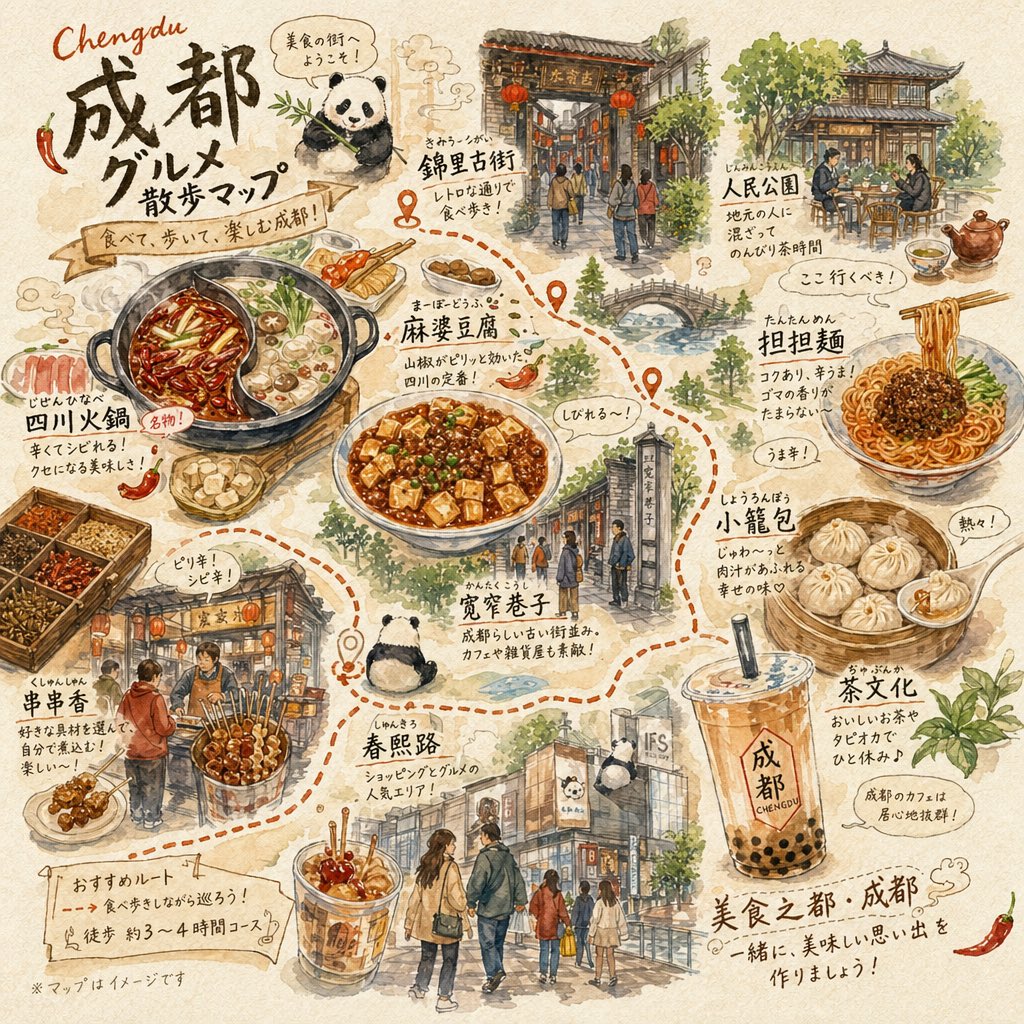 成都美食漫步地图 - 1