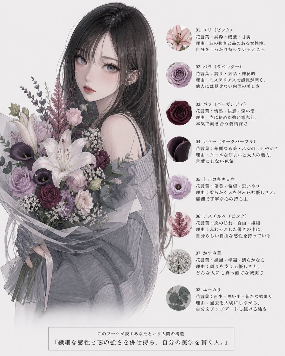 动漫花卉人格海报 - 1