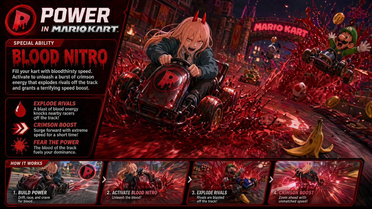 Mario Kart 中的 Power 海报 - 1