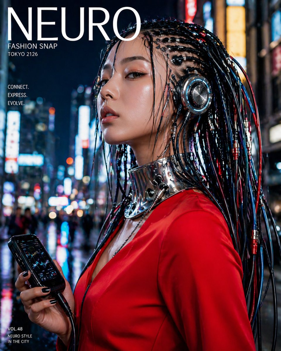 赛博朋克时尚杂志封面 - 2
