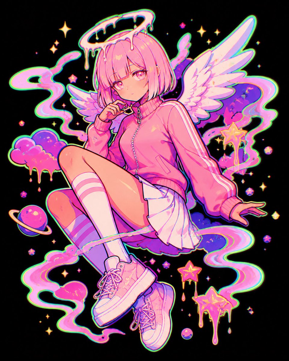 柔和霓虹天使少女 - 1