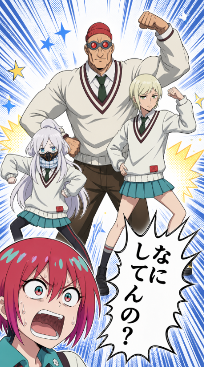 彩色动漫漫画跨页分镜 - 1