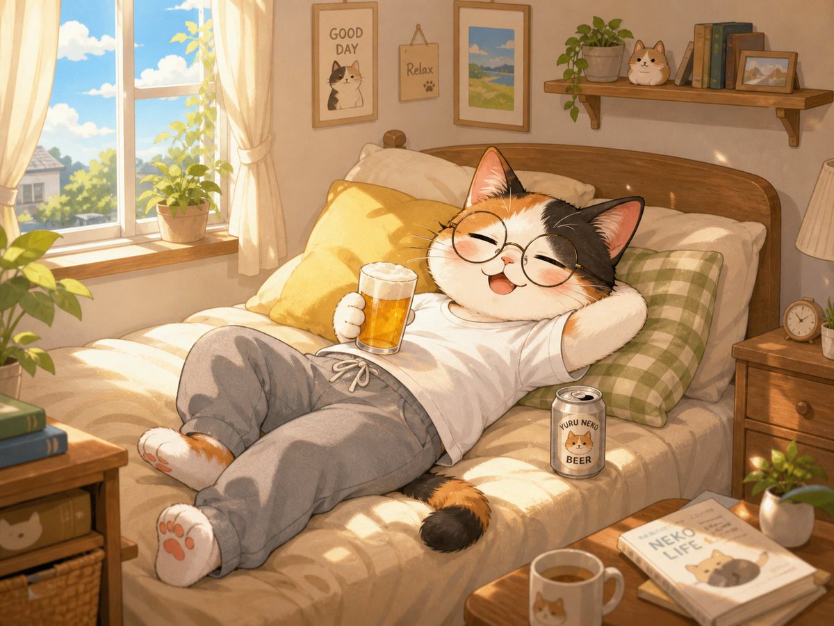 温馨猫咪假日卧室 - 1
