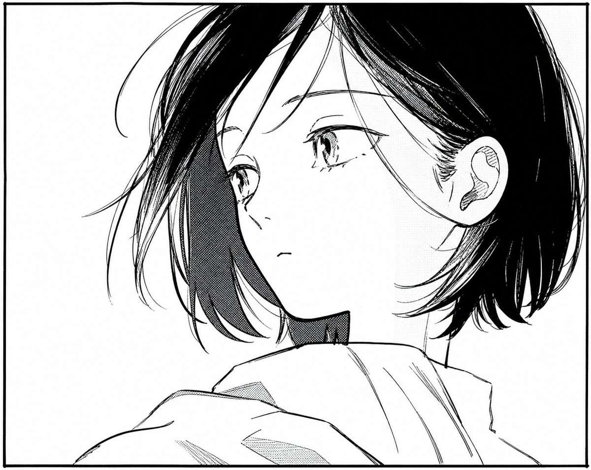 Monochrome Manga Woman Portrait - 2