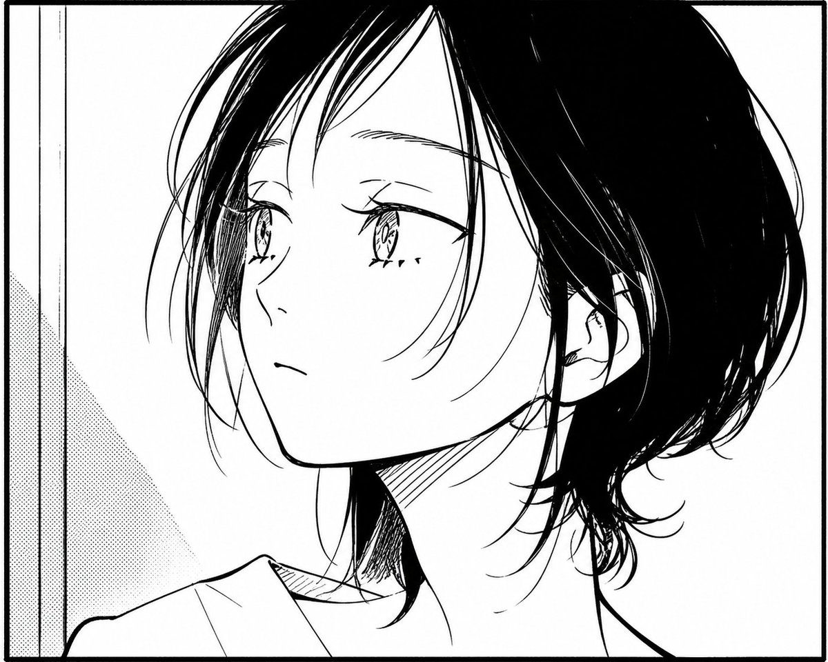 Monochrome Manga Woman Portrait - 3