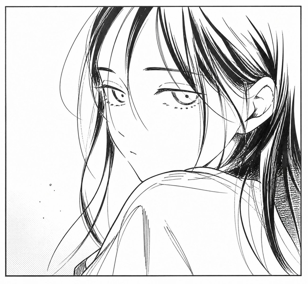 Monochrome Manga Woman Portrait - 4