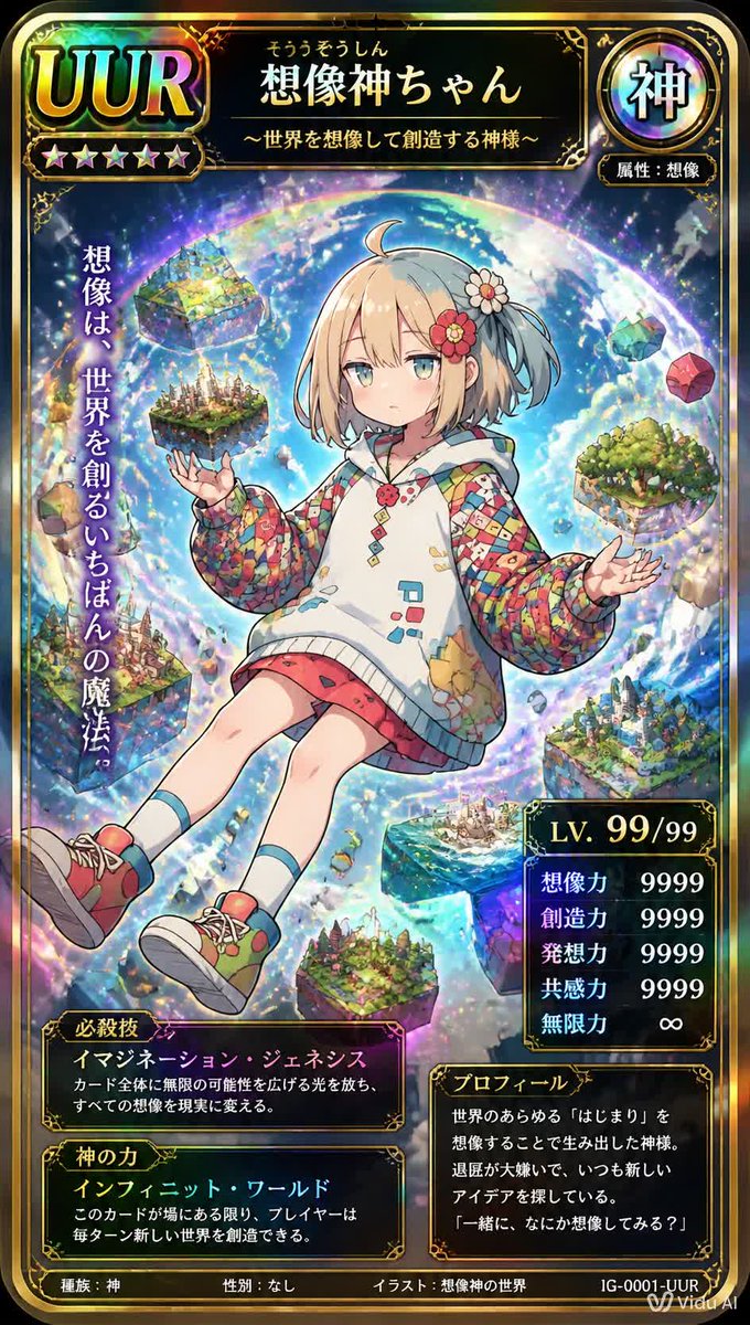 Ultra Rare Imagination God TCG Card - 1