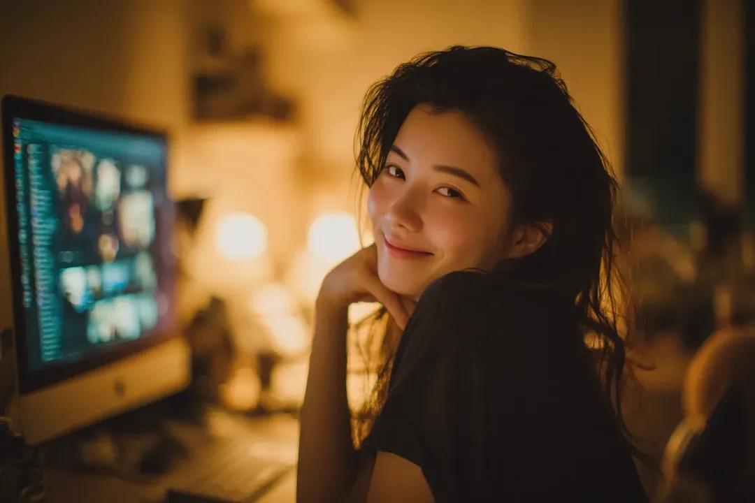 Cozy Cinematic Home Workspace Portrait - 2