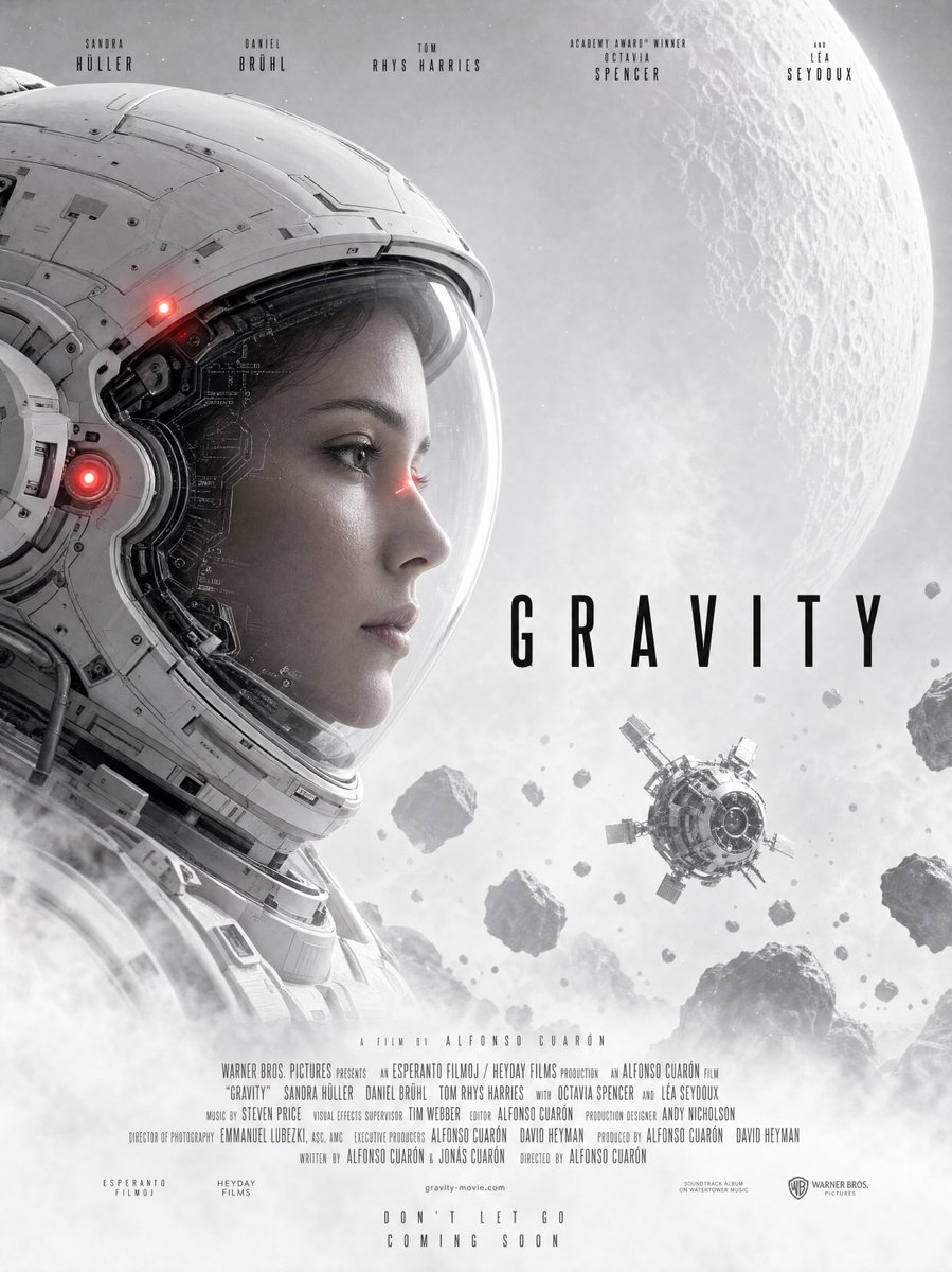 Gravity-Style Space Movie Poster - 1