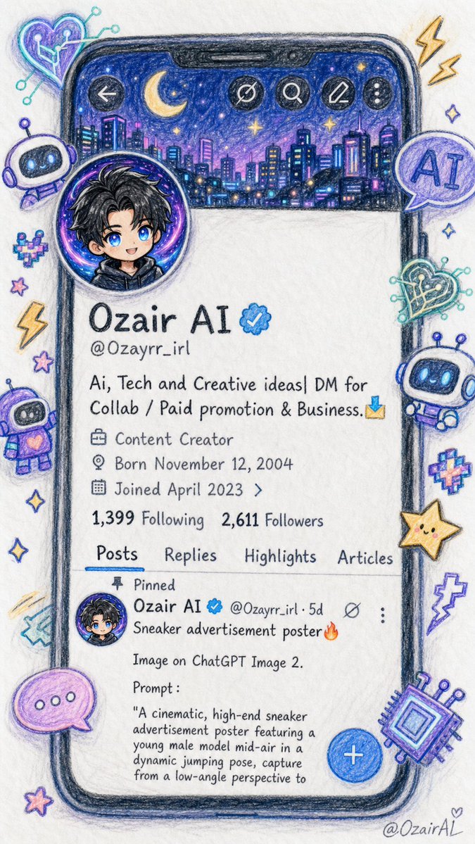 Twitter Profile Doodle Art Transformation - 2