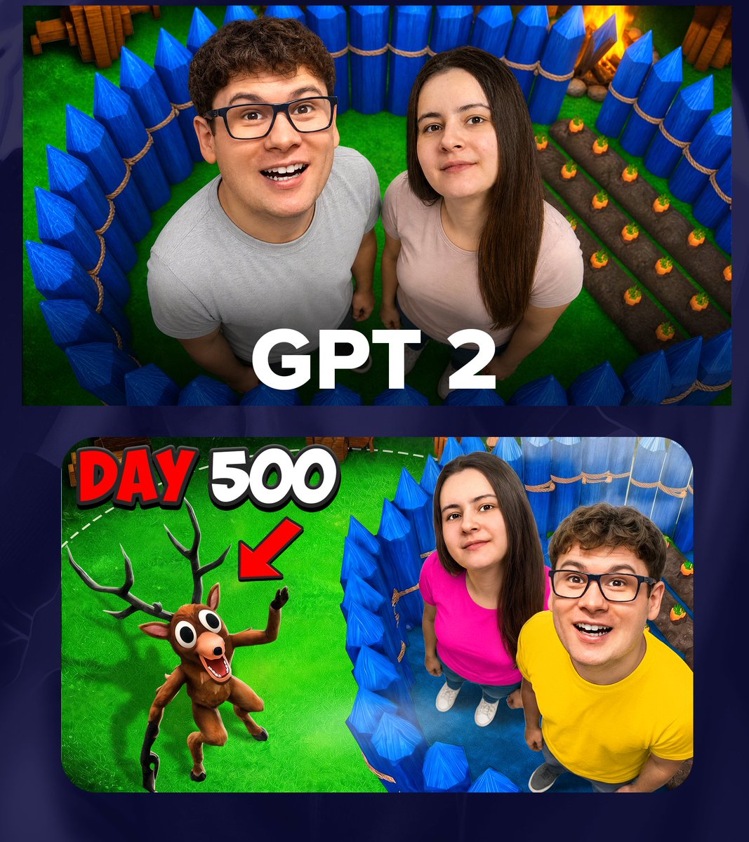 GPT 2 Day 500 Gaming Thumbnail - 1