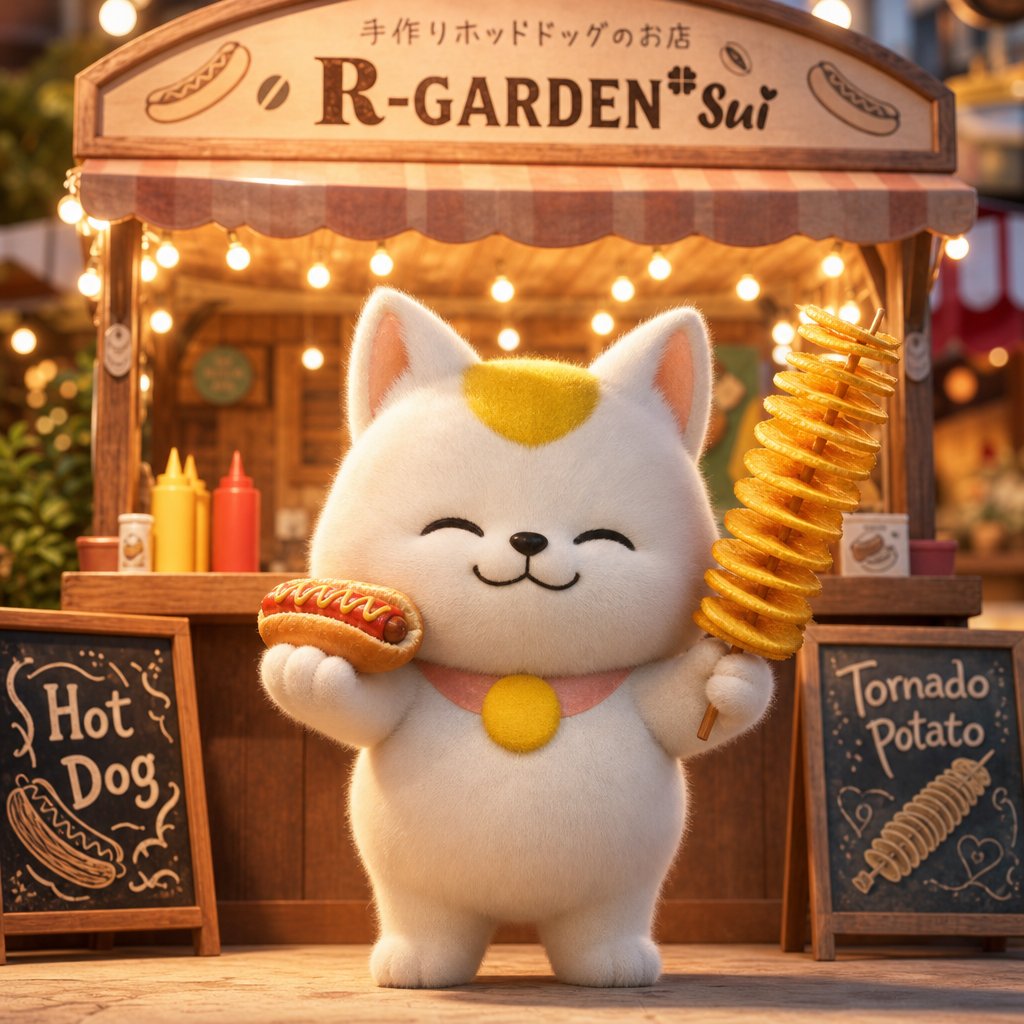 3D Cat Mascot Marche Stall - 1