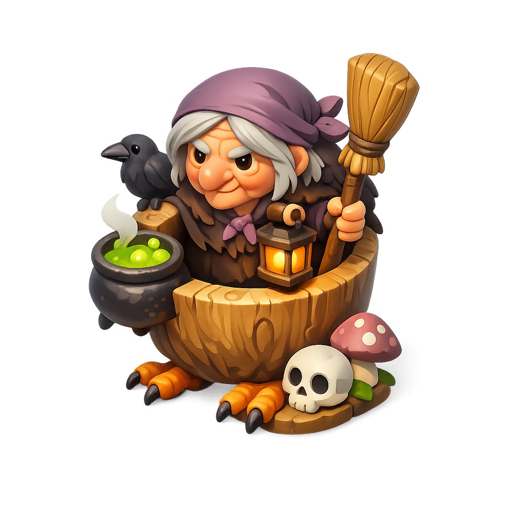 Chibi Witch Owl Figurine - 1