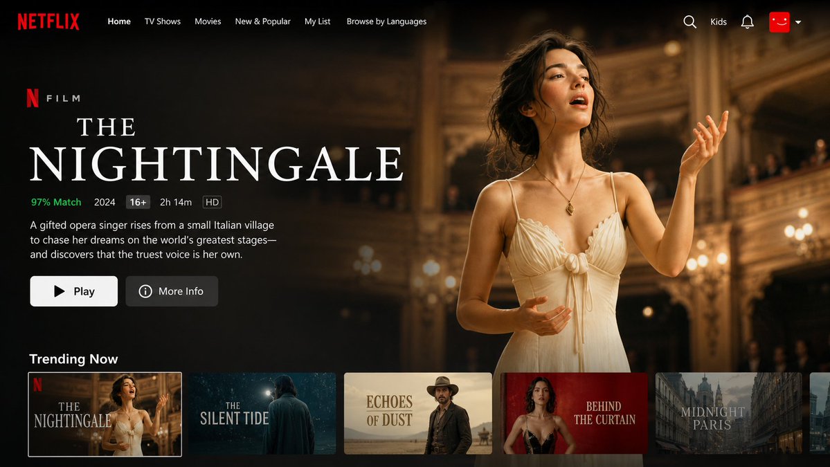 Netflix 首页 UI 生成器 - 2
