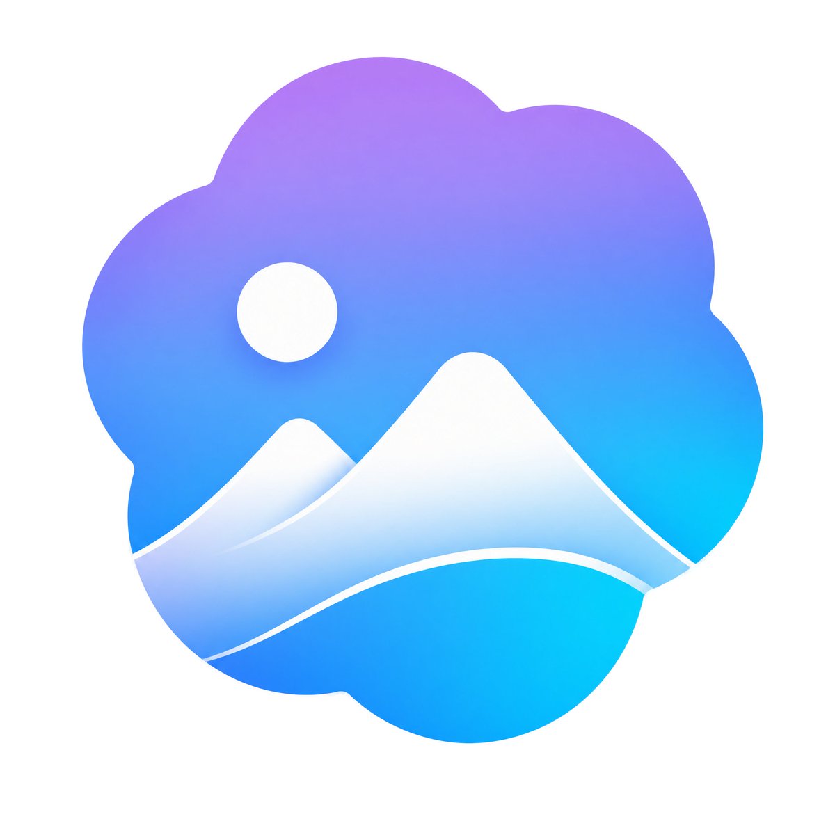 渐变山峦云朵 App 图标 - 1